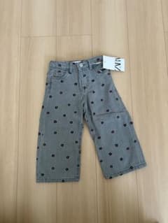 【新品未使用】ZARA 花柄刺繍 デニム 3歳用　98㎝のサムネイル
