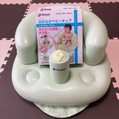 リッチェル　ふかふかベビーチェア　グリーン　バスチェアのサムネイル