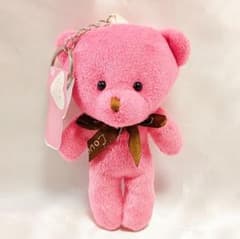 ミニくまちゃん マスコットキーホルダー ピンク 推し活 推し色