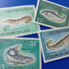 売約外国切手 ラオス王国 1967年 メコン川の魚類 凹版4種セット 外国切手 ラオス王国 1967年 メコン川の魚類 凹版4種セット - メルカリ