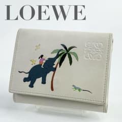 ロエベ　LOEWE　スナフジタ　コラボ　ホワイト　白　ゾウ　三つ折り財布 ロエベ LOEWE スナフジタ コラボ ホワイト 白 ゾウ 三つ折り財布