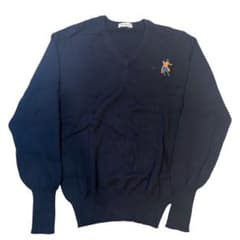 Jack Renner Vネック ニット セーター ネイビー 冬服 長袖のサムネイル