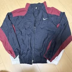 NIKE ナイキ　90s 銀タグ　フルジップナイロンジャケット　スウッシュ　レアのサムネイル