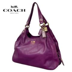 希少 y2k COACH コーチ Madison Maggie Bag パープル - メルカリ
