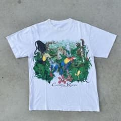 90s vintage Jungle Print Animal T-shirtのサムネイル