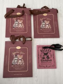 amifa Handle Bag S Vertical Retro Cat Cat Dayan Set of 4