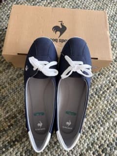 美品　le coq sportif ネイビー スニーカー　25cm スリッポンのサムネイル