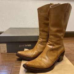 【底メンテ済】ジャンニバルバート ウエスタンロングブーツ 37のサムネイル