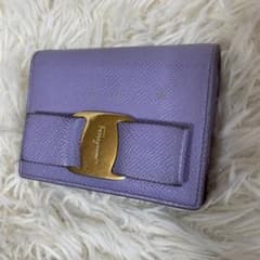 Salvatore Ferragamo フェラガモ 二つ折り財布 パープル 紫 - メルカリ