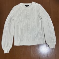 Banana Republic ケーブルニット セーター ホワイト Sのサムネイル