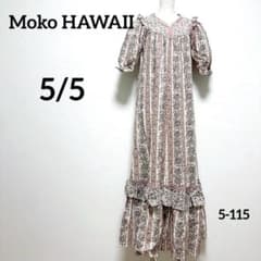 美品　Mako Hawaii 赤い花柄ロングドレス　ヴィンテージ ムームー 美品 Mako Hawaii 赤い花柄ロングドレス ヴィンテージ サイズ9