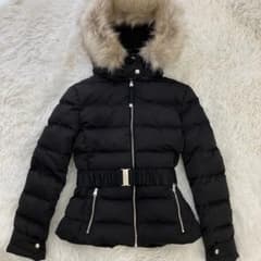 完売品✨ZARA ザラ ファー ダウンジャケット ベルト付き ボア ブラック