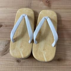 雪駄 メンズ 白鼻緒 高級履物 特大のサムネイル