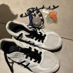 ASICS 陸上スパイク シューズ ホワイト ブラック24.0センチ中敷なしのサムネイル