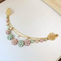 ハンドメイド  バックカチューシャ  フラワーのサムネイル