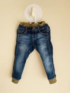 BREEZデニムパンツ　ウエストと裾リブ付きのサムネイル