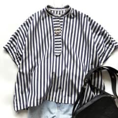 トゥモローランドコレクション ボールドストライプ ギャザースリーブ