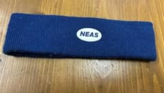 NEAS ロゴ入り スポーツ ヘッドバンド ネイビーのサムネイル