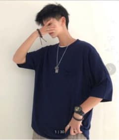 新品　ルーズシルエット　接触冷感ポケット付きTシャツ　韓国のサムネイル