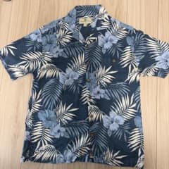 Island Shores アロハシャツ ネイビー 花柄 Mサイズのサムネイル