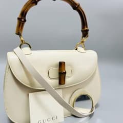 GUCCI グッチ バンブー ハンドバッグ ターンロック ブラック2way