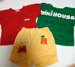 ミキハウス トップス ショートパンツ 3点セットのサムネイル