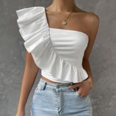 SHEIN ワンショルダー　ホワイト　ZARAのサムネイル