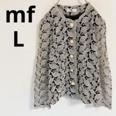 マルフジ　ジャケット　【L】 花柄　日本製　羽織り　ゴールドボタン　ゴージャス