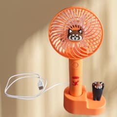 完売品☆グラニフ イカク フィギュア付きハンディーファン オレンジ