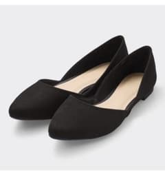 【美品】GU フラットパンプス　ブラック　黒　22.5のサムネイル