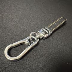 レザー キーホルダー カラビナ ブラックのサムネイル