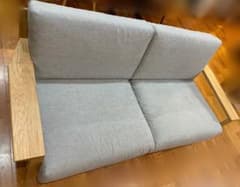 ウレタンポケットコイル　2.5シーター　無印良品　フリンジラグ付き　ソファのサムネイル