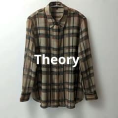Theory チェック柄 長袖シャツ シアー素材 | Mercari