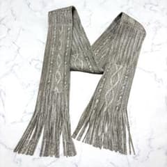 希少PLEATS PLEASE ケーブルニット転写 プリーツストール フリンジ 希少PLEATS PLEASE ケーブルニット転写 プリーツストール フリンジ