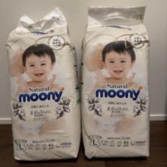 Natural moony テープL 38枚入り 2袋　ムーニー　オーガニックのサムネイル