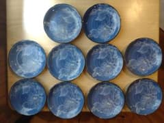 青い花柄 小皿 10枚セットのサムネイル