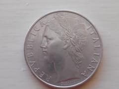イタリアの1957年の希少な 100リラ 硬貨 イタリアの1957年の希少な 100リラ 硬貨 - メルカリ
