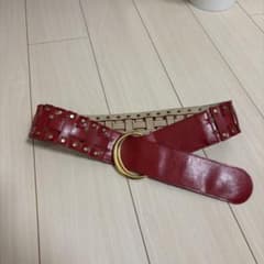 赤いレザーリングバックルベルトのサムネイル