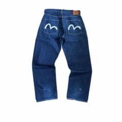 evisu デニム 濃紺 ストレート 35×35 - メルカリ