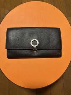 ブルガリ 長財布 サークルロゴ シルバー金具 ビーゼロワン レザー