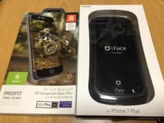 正規品　iPhone7Plus 8Plus iFace ・全面画面保護ガラス付のサムネイル