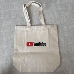 YouTube ロゴ トートバッグ ベージュのサムネイル