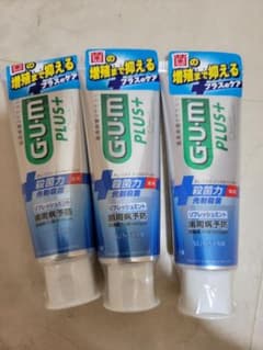 SUNSTAR GUM PLUS + 치약 120g 3 개 세트