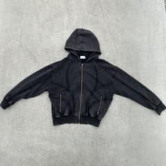ANDER HUNK フード付きダブルジップパーカー M ダークグレーのサムネイル