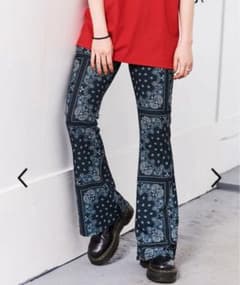 xgirl MULTI PATTERN EASY FLARE PANTSのサムネイル