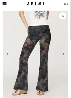 パンツ juemi Flocky Tulle Flare Pants brown juemi Flocky Tulle Flare Pants NAVY - メルカリ