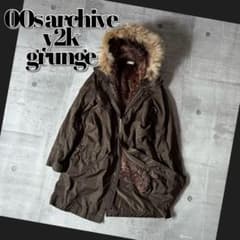 00s ファー付き ミリタリージャケット ライナー 平成ギャル goa系 y2k