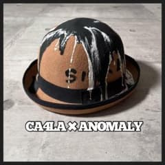 美品 CA4LA × ANOMALY ペイントカスタムハット ベージュ 限定品