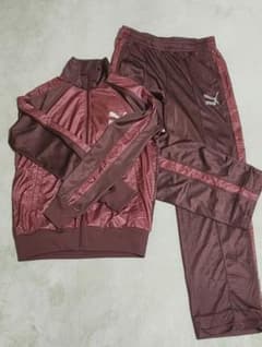 PUMA　ジャージ　上下 赤　えんじのサムネイル