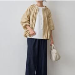極美品 ビアズリー 2024 タフタ バルーンブルゾン ジャケット ジップ